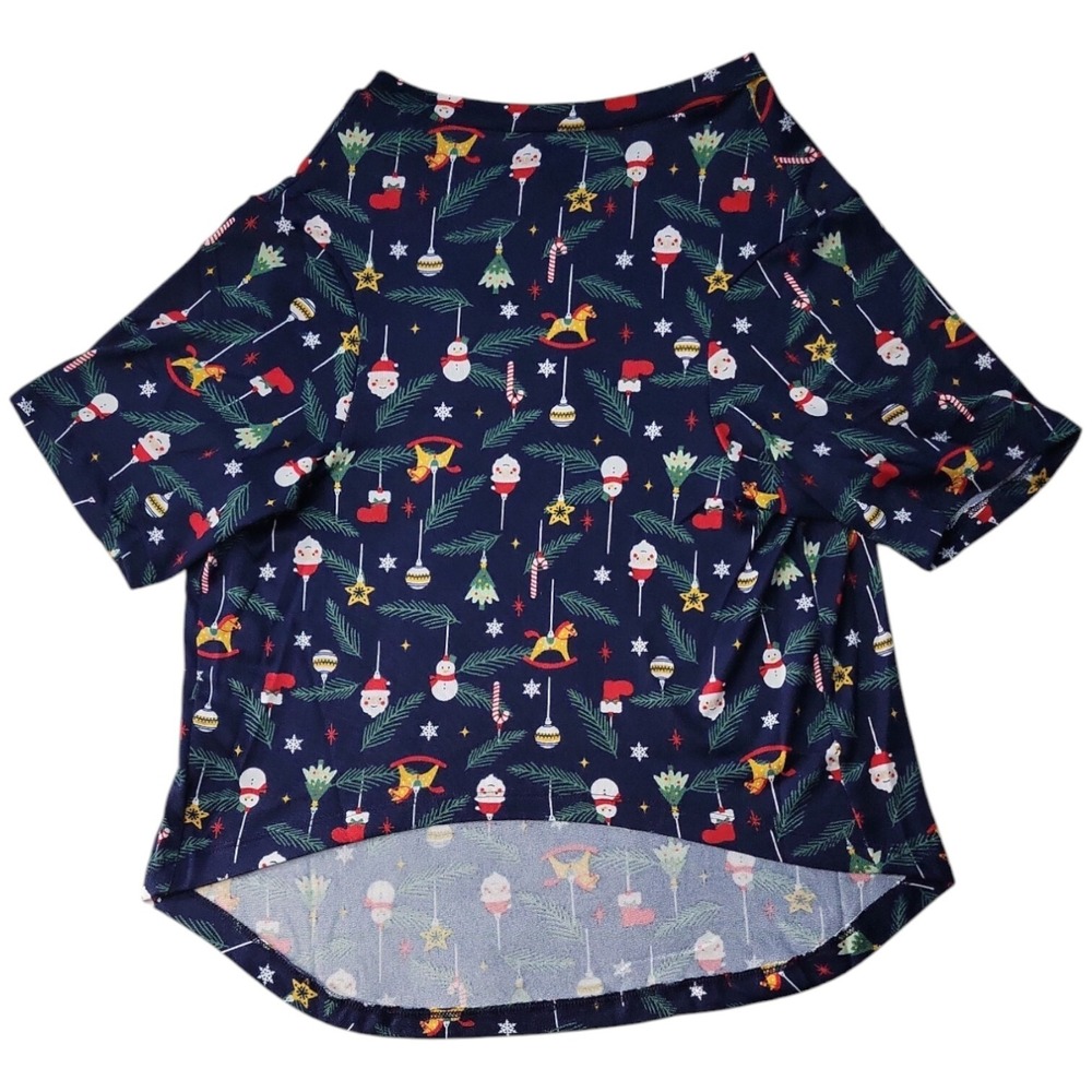 NWT Member's Mark Family Sleep Stretch Easy Care Pet Pajama Coat Navy‎ LARGE